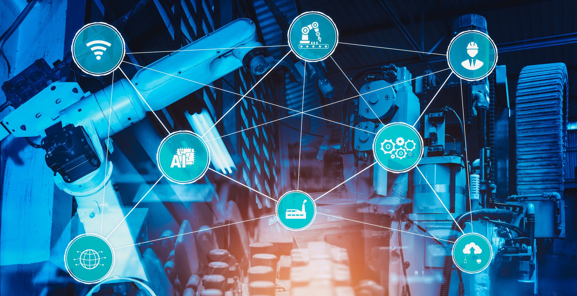 Industry 4.0 technology concept - Smart factory for fourth industrial revolution